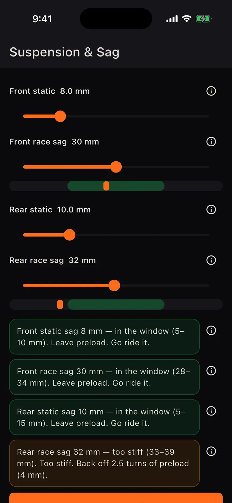 MotoTuner sag grader
